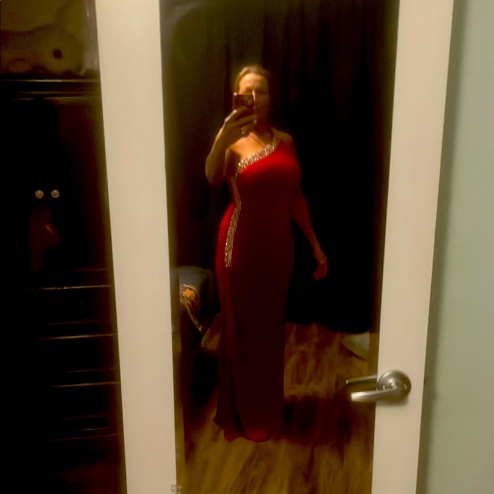 Elegant Red Evening Gown